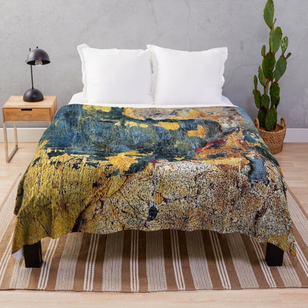 Item preview,    Aqua Blue Red and Yellow Shabby Chic Grunge wall Texture spain. designed and sold by Jonnekesart.