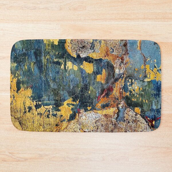 Item preview,    Aqua Blue Red and Yellow Shabby Chic Grunge wall Texture spain. designed and sold by Jonnekesart.