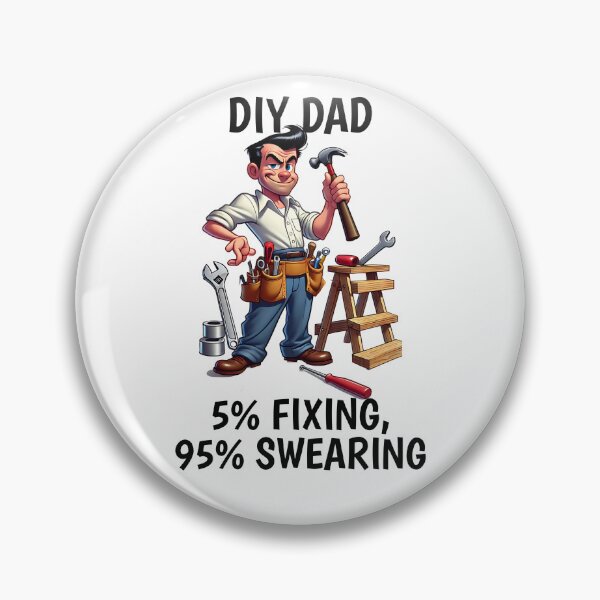 Item preview, DIY Dad 5 percent Fixing 95 percent Swearing T-shirt | Handyman Tools Tee designed and sold by SimpleJoy-SJT.