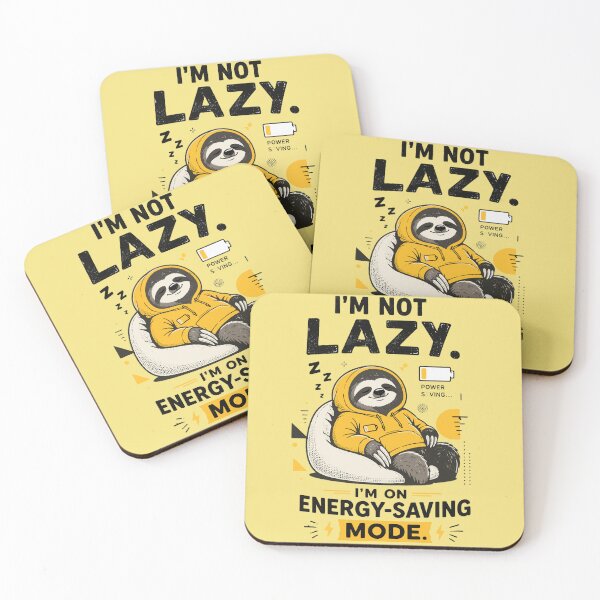 Item preview, I'm Not Lazy I'm On Energy Saving Mode Funny Sloth Hoodie Graphic designed and sold by WormJ.