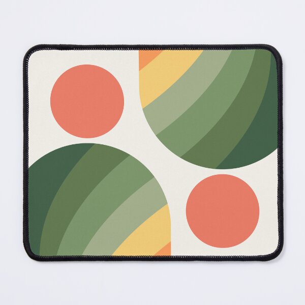 Item preview, Mid Century Modern Geometric Arch in Terracotta Olive designed and sold by nineFlorals.