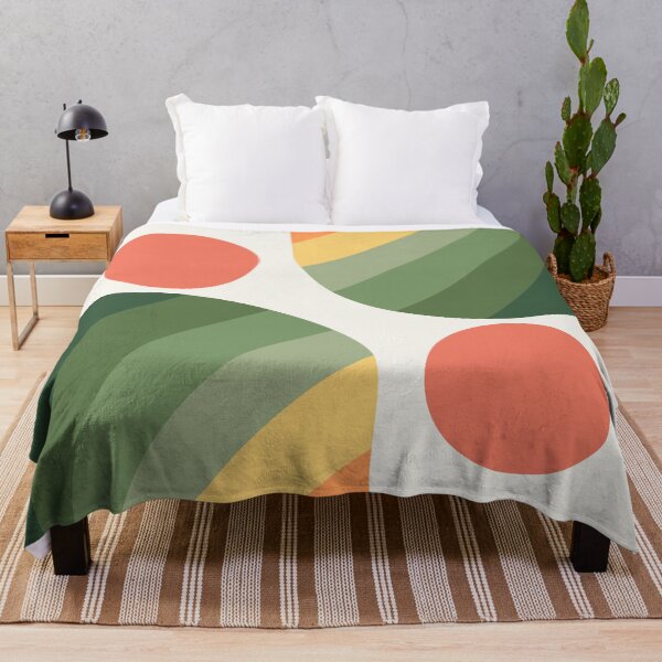 Item preview, Mid Century Modern Geometric Arch in Terracotta Olive designed and sold by nineFlorals.