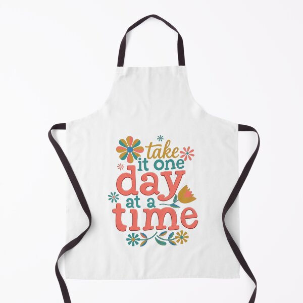 Item preview, Take It One Day At A Time Retro Floral Typographic designed and sold by Shape Snip Studio.