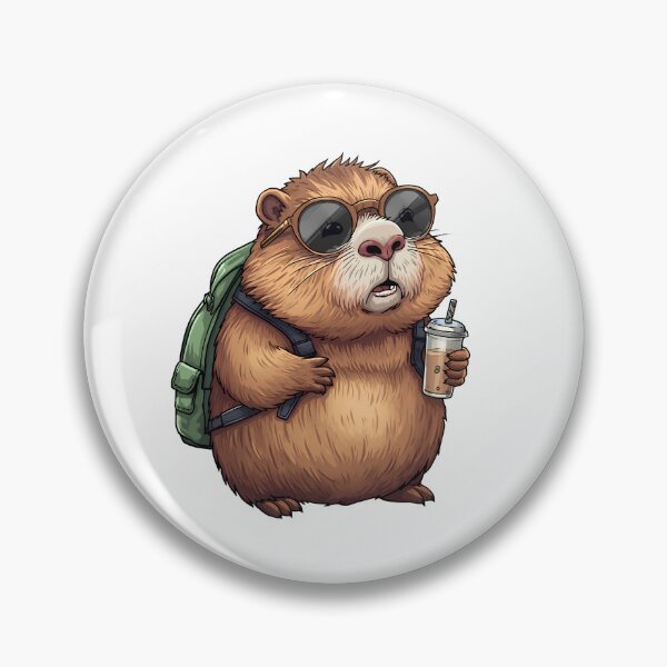 Item preview, Cute Capybara Bubble Tea Sticker Illustration designed and sold by Kavya Art.