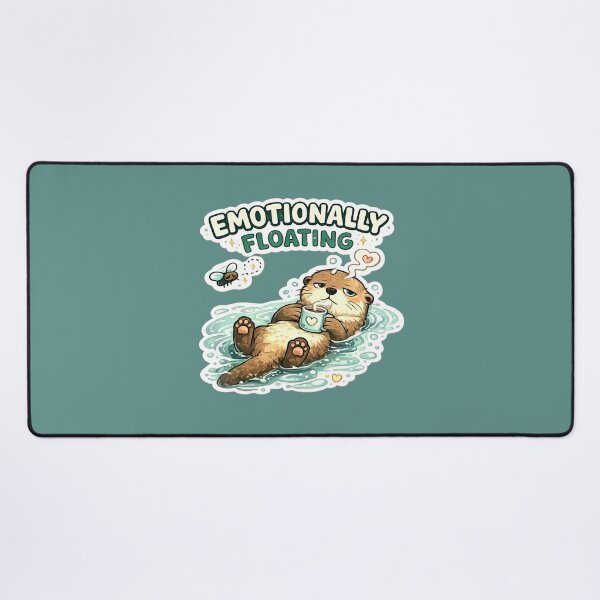 Item preview, Emotionally Floating – Cozy Otter Meme Sticker designed and sold by Naturalite19.