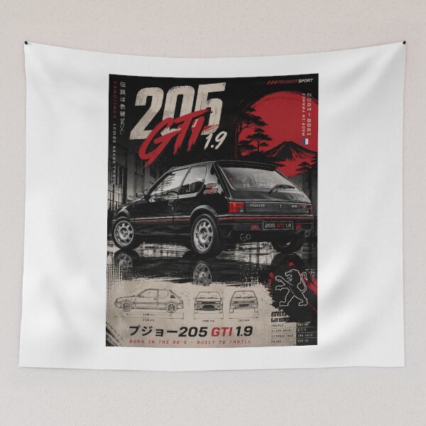 Item preview, Vintage Sports Car Poster - Compact GTI Automobile design designed and sold by AnimeShin.