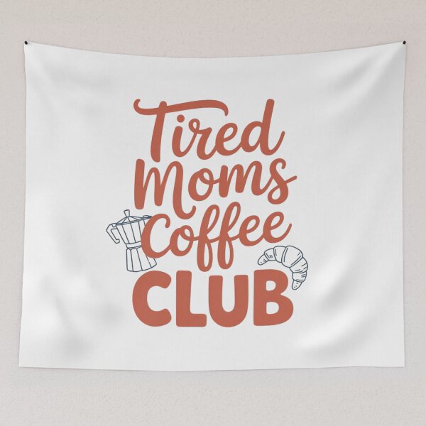 Item preview, Retro Tired Mom Coffee Club 2 Women Mom Life Mothers Day designed and sold by Dabbing Turtle Designs.