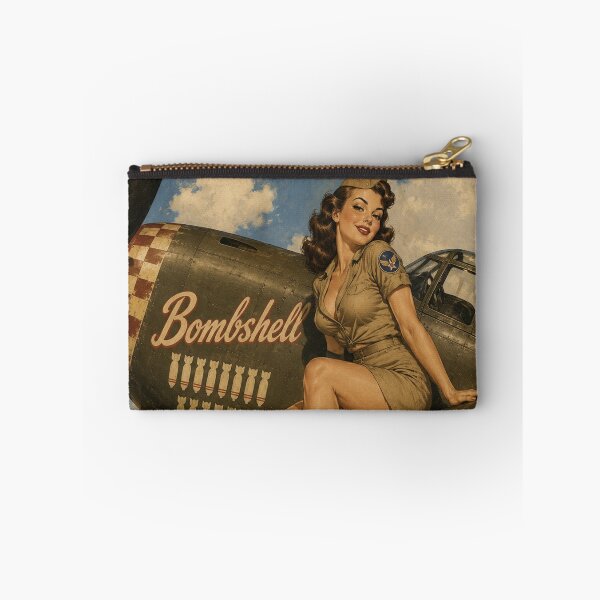 Item preview, Vintage WWII Pin Up Bomber Art Print | Retro Military Nose Art Illustration designed and sold by MissSaylor.