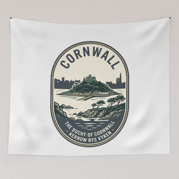 Item preview, Vintage Cornwall St Michaels Mount Coastal Emblem designed and sold by k3rstman1.