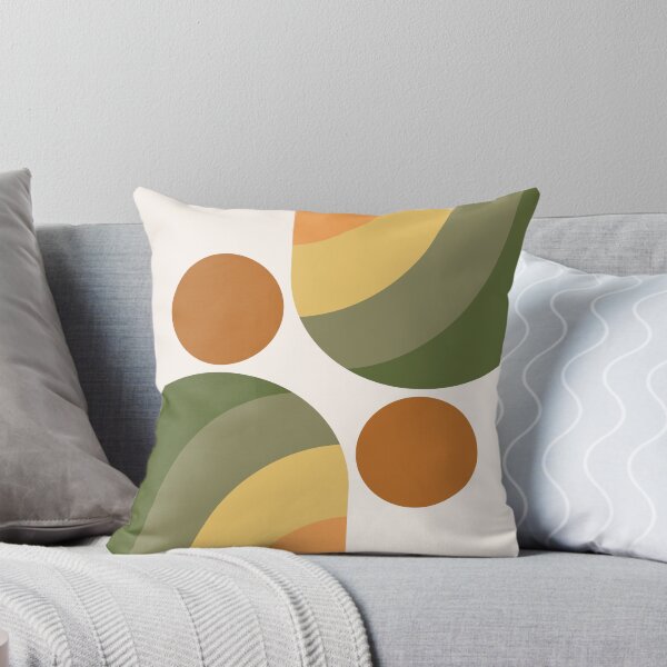 Item preview, Mid Century Modern Geometric Arch in Warm Clay Meadow designed and sold by nineFlorals.