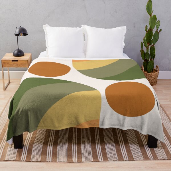 Item preview, Mid Century Modern Geometric Arch in Warm Clay Meadow designed and sold by nineFlorals.