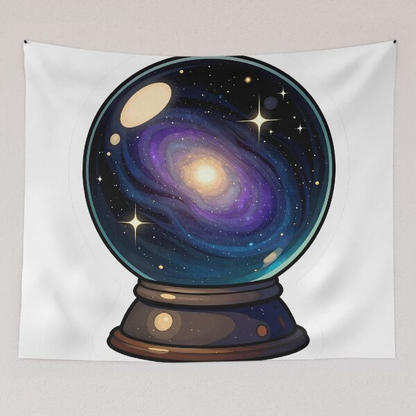 Item preview, Magical Crystal Ball Galaxy Universe | Mystical Witchy Celestial Design designed and sold by Lyrical Soul.