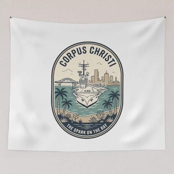 Item preview, Vintage Corpus Christi USS Lexington Harbor Bridge designed and sold by k3rstman1.