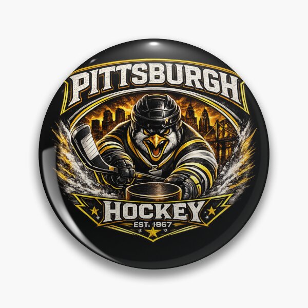 Item preview, Pittsburgh Hockey Angry Penguin Mascot | Black Gold Hockey Shirt designed and sold by TKOprintdesigns.