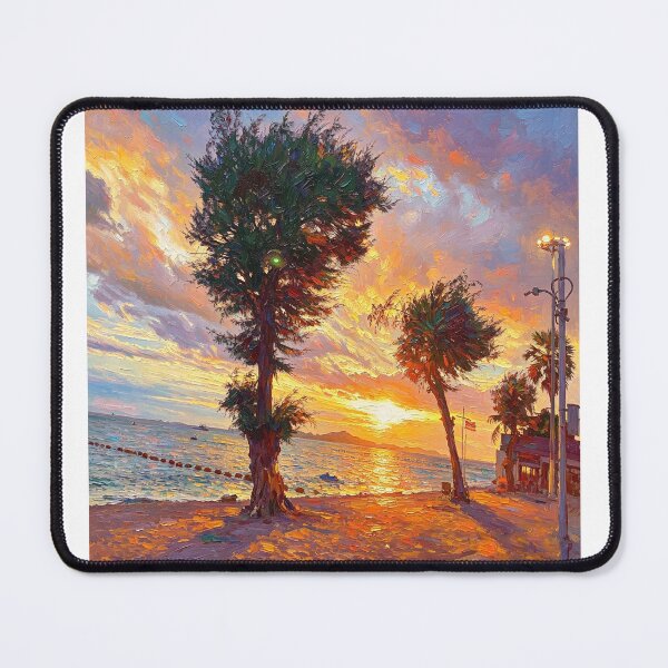 Item preview, Golden Sunset Beach with Coastal Trees designed and sold by AwakenFah.