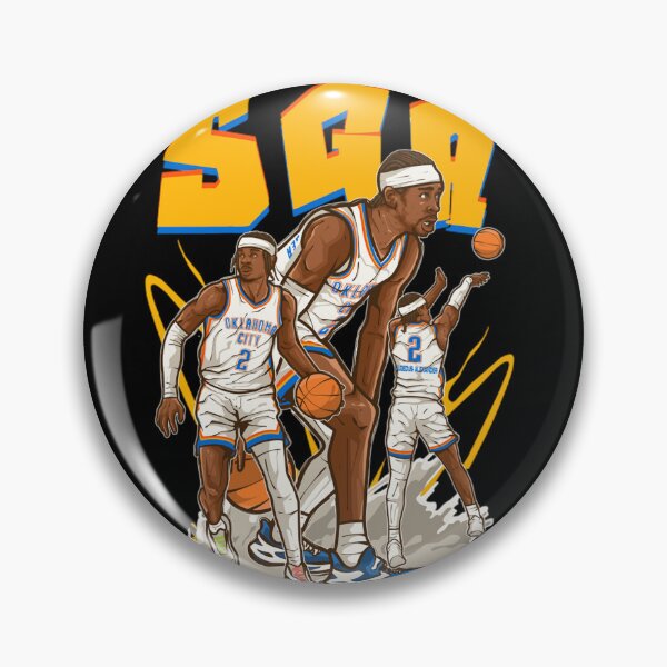 Item preview, Shai Gilgeous Alexander Cartoon Thunder Basketball Poster Design designed and sold by SharoKayd.