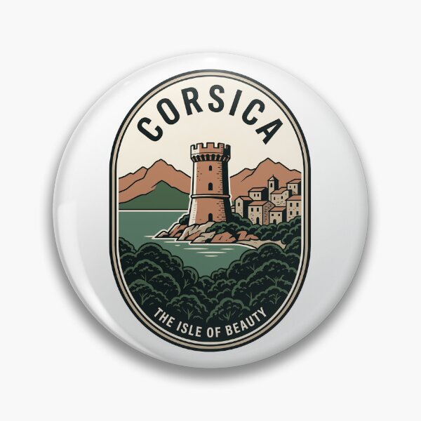 Item preview, Vintage Corsica Isle of Beauty Travel Badge designed and sold by k3rstman1.