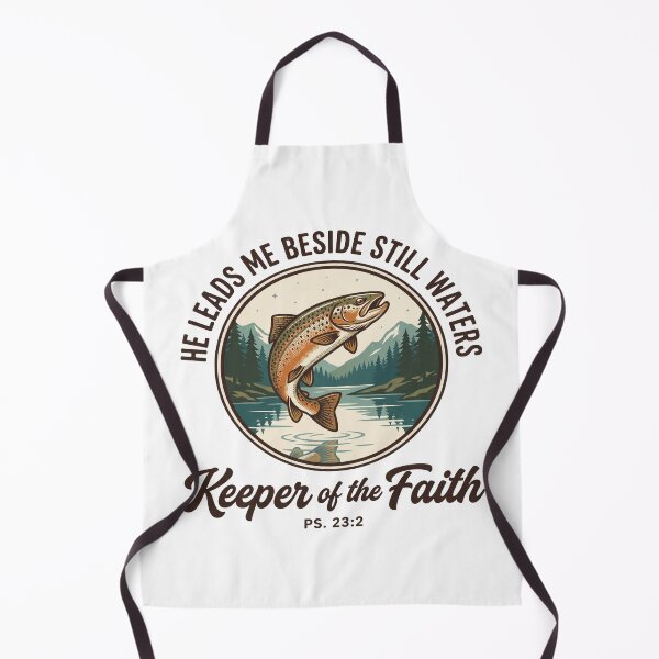 Item preview, Keeper of the Faith - Psalm 23:2 Christian Fishing & Outdoors Emblem designed and sold by JadmeStudio.
