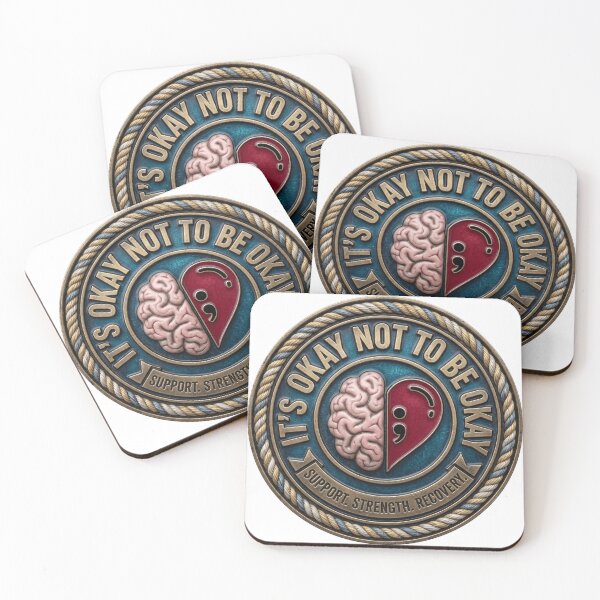 Item preview, It’s Okay Not to Be Okay – Mental Health Support Emblem designed and sold by veloramode.