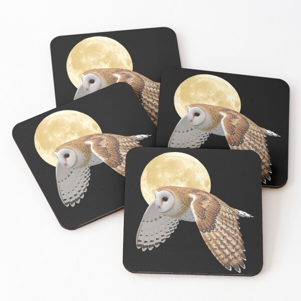Item preview, Barn Owl flight over moon designed and sold by Shel13X.