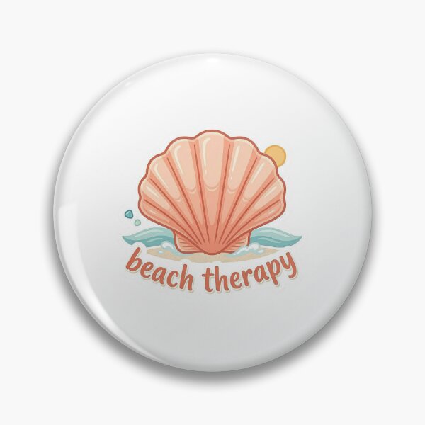Item preview, Beach Therapy Cute Sea Shell Quote designed and sold by brandingpro.