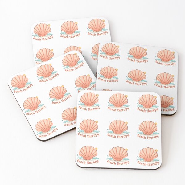 Item preview, Beach Therapy Cute Sea Shell Quote designed and sold by brandingpro.