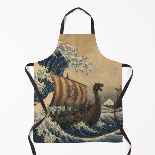 Item preview, Viking Great Wave Norse Kanagawa Art designed and sold by Retr0Tshirts.