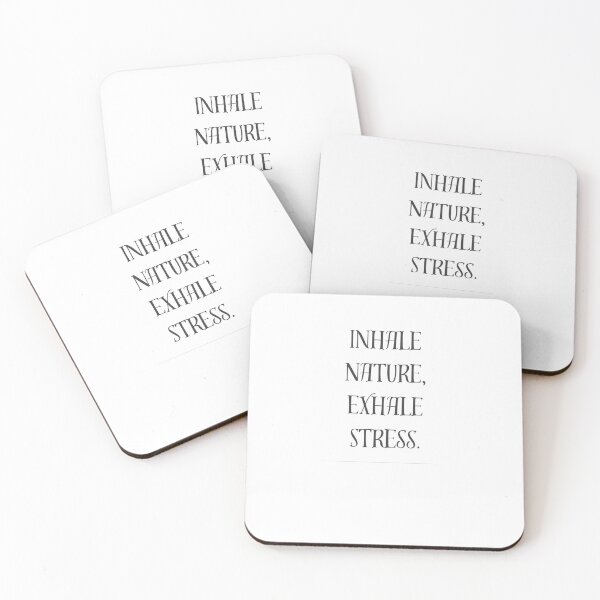 Item preview, Inhale Nature Exhale Stress Mindfulness Quote designed and sold by naturetouchbio2.