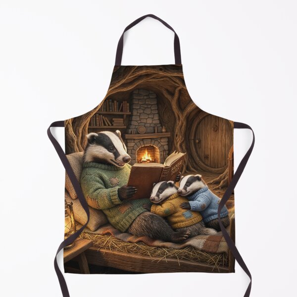 Item preview, Badger Reads To Cubs in Cozy Den designed and sold by Tridentulus.