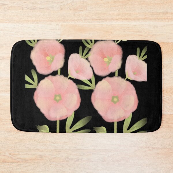Item preview, Dark Mallow Flowers | Midnight Botanical Aesthetic Pattern designed and sold by Rawafi Art Studio.