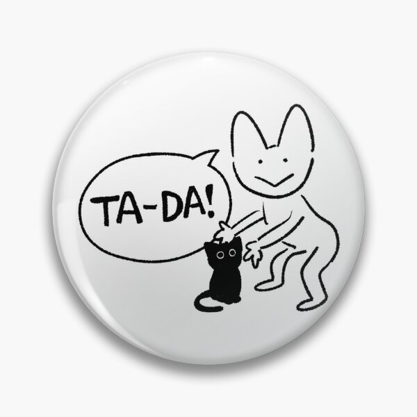 Item preview, Ta-da! – Dramatic Cat Duo Sticker | Cute Funny Kawaii White & Black Cats for Journals & Planners designed and sold by lazydayz16.