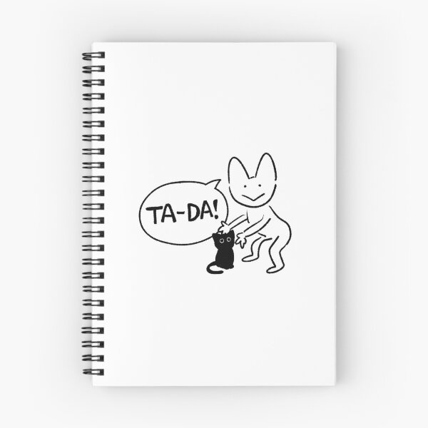 Item preview, Ta-da! – Dramatic Cat Duo Sticker | Cute Funny Kawaii White & Black Cats for Journals & Planners designed and sold by lazydayz16.