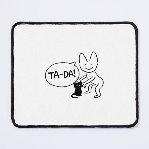 Item preview, Ta-da! – Dramatic Cat Duo Sticker | Cute Funny Kawaii White & Black Cats for Journals & Planners designed and sold by lazydayz16.