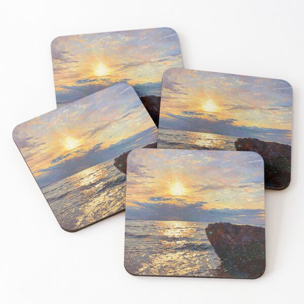 Item preview, Golden Sun Reflection on Ocean Waves designed and sold by AwakenFah.