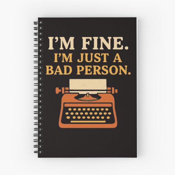 Item preview, I'm Fine Just a Bad Person Typewriter Quote designed and sold by FrameFlow.
