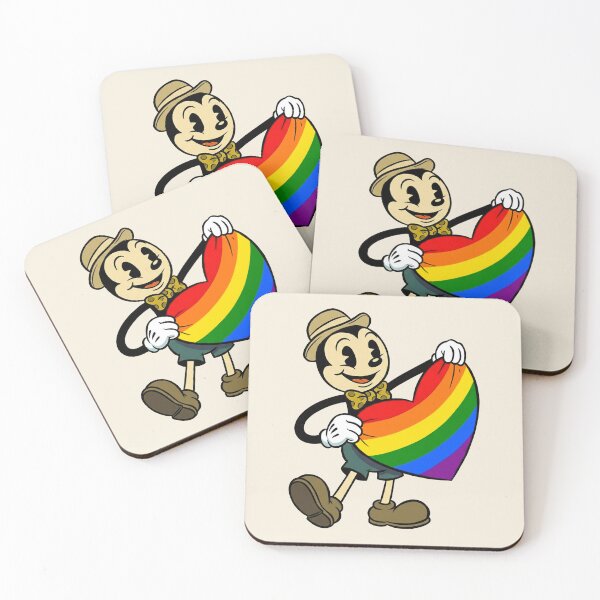 Item preview, Vintage 1930s Retro Cartoon Pride Rainbow Heart LGBTQ Aesthetic designed and sold by MT-Hub | Cute Aesthetic Art, Stickers & Phone Cases.