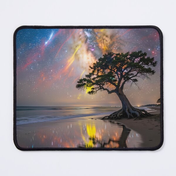 Item preview, The Whisper of the Cosmos: Where Beach Meets Northern Lights designed and sold by VoidVeilStudio.
