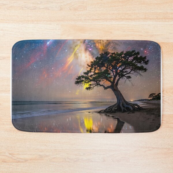 Item preview, The Whisper of the Cosmos: Where Beach Meets Northern Lights designed and sold by VoidVeilStudio.