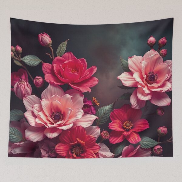 Item preview, Vibrant Pink Red Floral Bouquet designed and sold by IntelliMindDesigns.