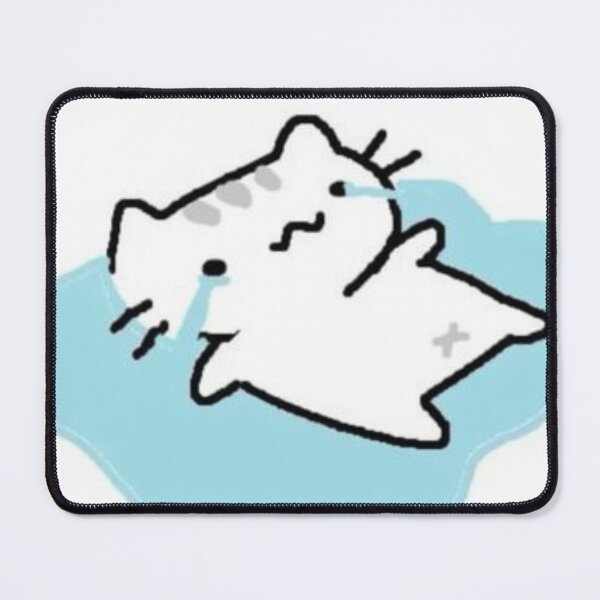 Item preview, Crying Cat Floating in Tears Cute Sad Cartoon designed and sold by Katara Studio.