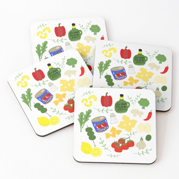 Item preview, Cute Italian Pasta Recipe Doodle - Fresh Cooking Ingredients Art designed and sold by Salty Seaweed’s Cozy with Mellow Studio.