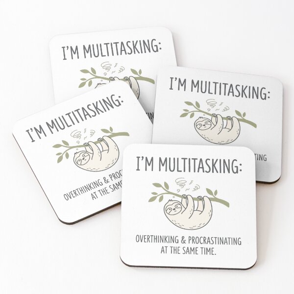 Item preview, Funny Sloth Multitasking Quote Shirt designed and sold by WormJ.