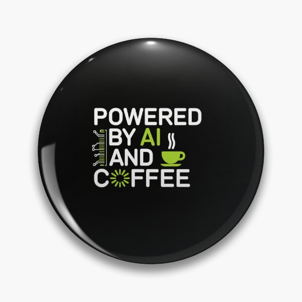 Artikelvorschau, Angetrieben von KI und Kaffee – Lustiges Tech-Design entworfen und verkauft von Ekonolotie.