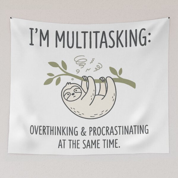 Item preview, Funny Sloth Multitasking Quote Shirt designed and sold by WormJ.