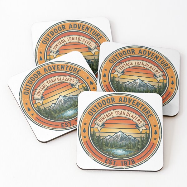 Item preview, Retro Sunset Mountain Badge – Vintage Adventure Nature Design designed and sold by veloramode.
