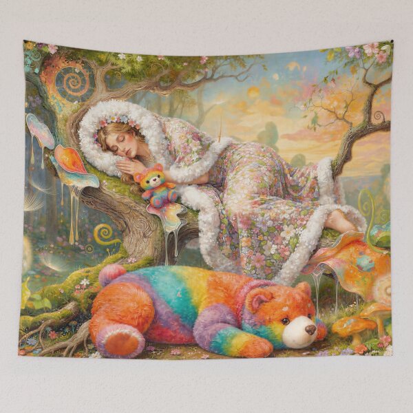 Item preview, Sleeping Girl in the Enchanted Woodland designed and sold by M-Y-A-R-T-.