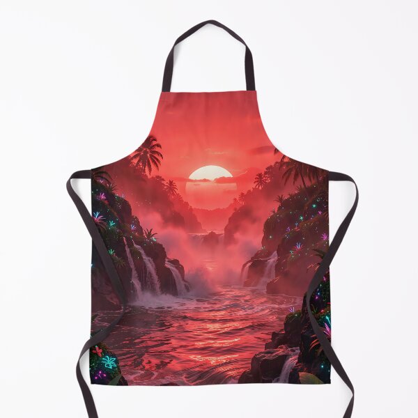 Item preview, The blood sun over the forgotten jungle river designed and sold by VoidVeilStudio.