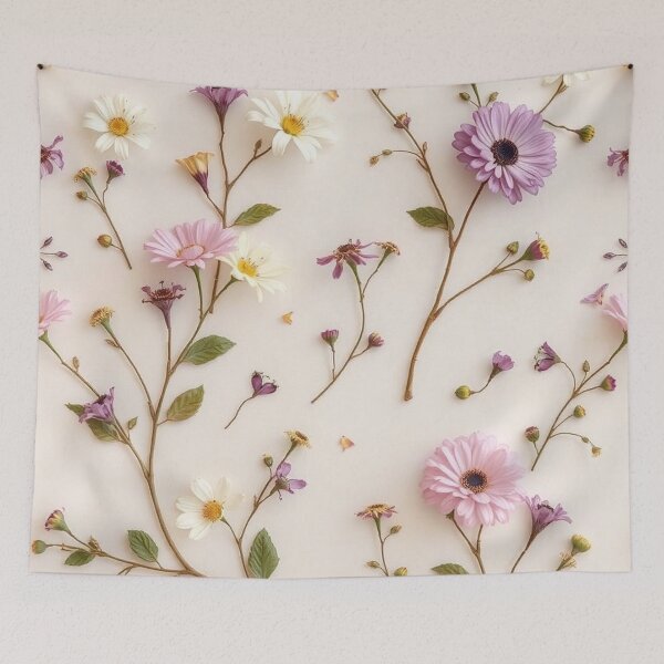Item preview, Delicate Pressed Flower Pattern designed and sold by IntelliMindDesigns.