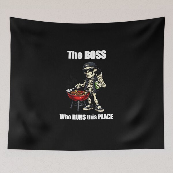 Item preview, The grill boss who runs this place designed and sold by marcelmangostore.