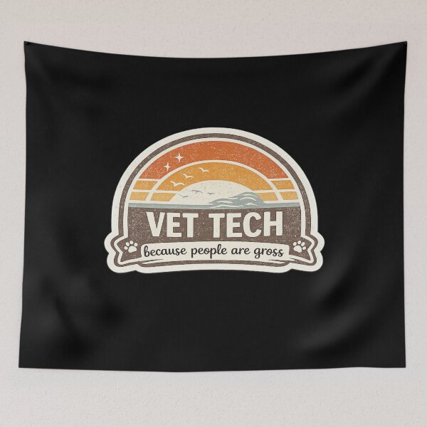 Item preview, Vet Tech Because People Are Gross Retro Vintage designed and sold by AMICO77.